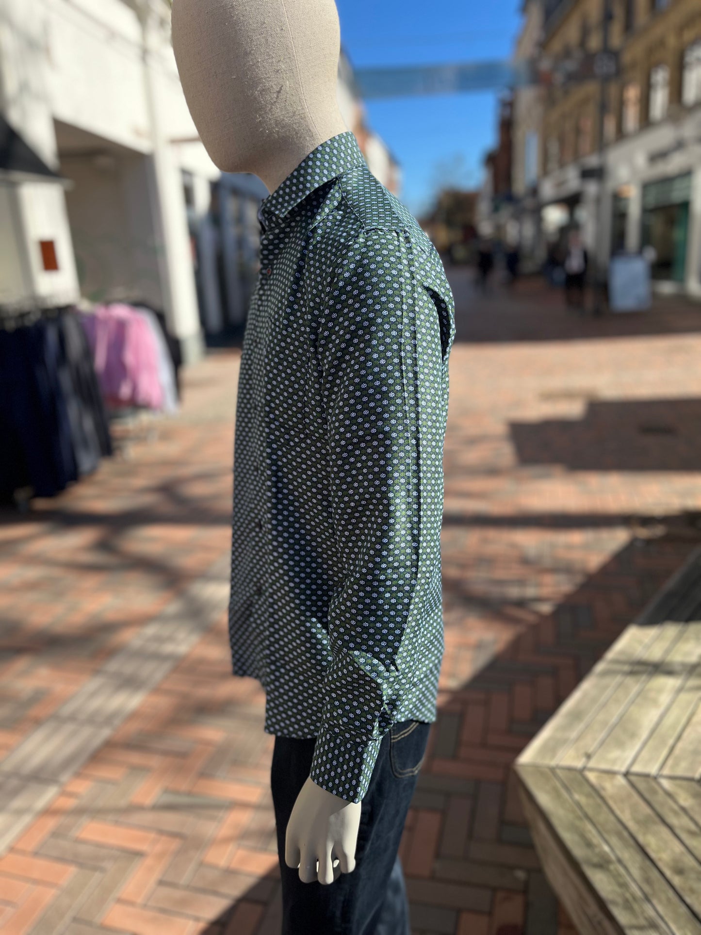 Shirts L/S Green/Navy