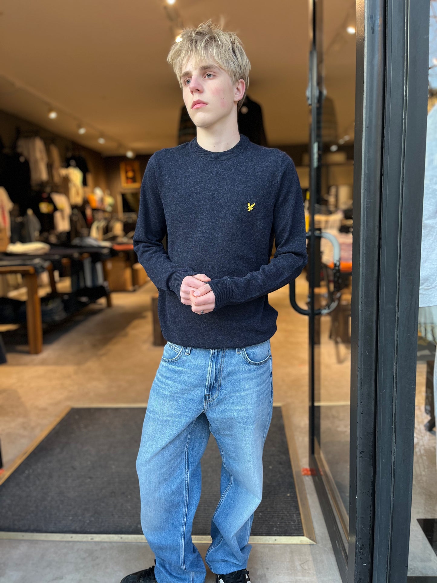 Lambswool Blend Crew Neck