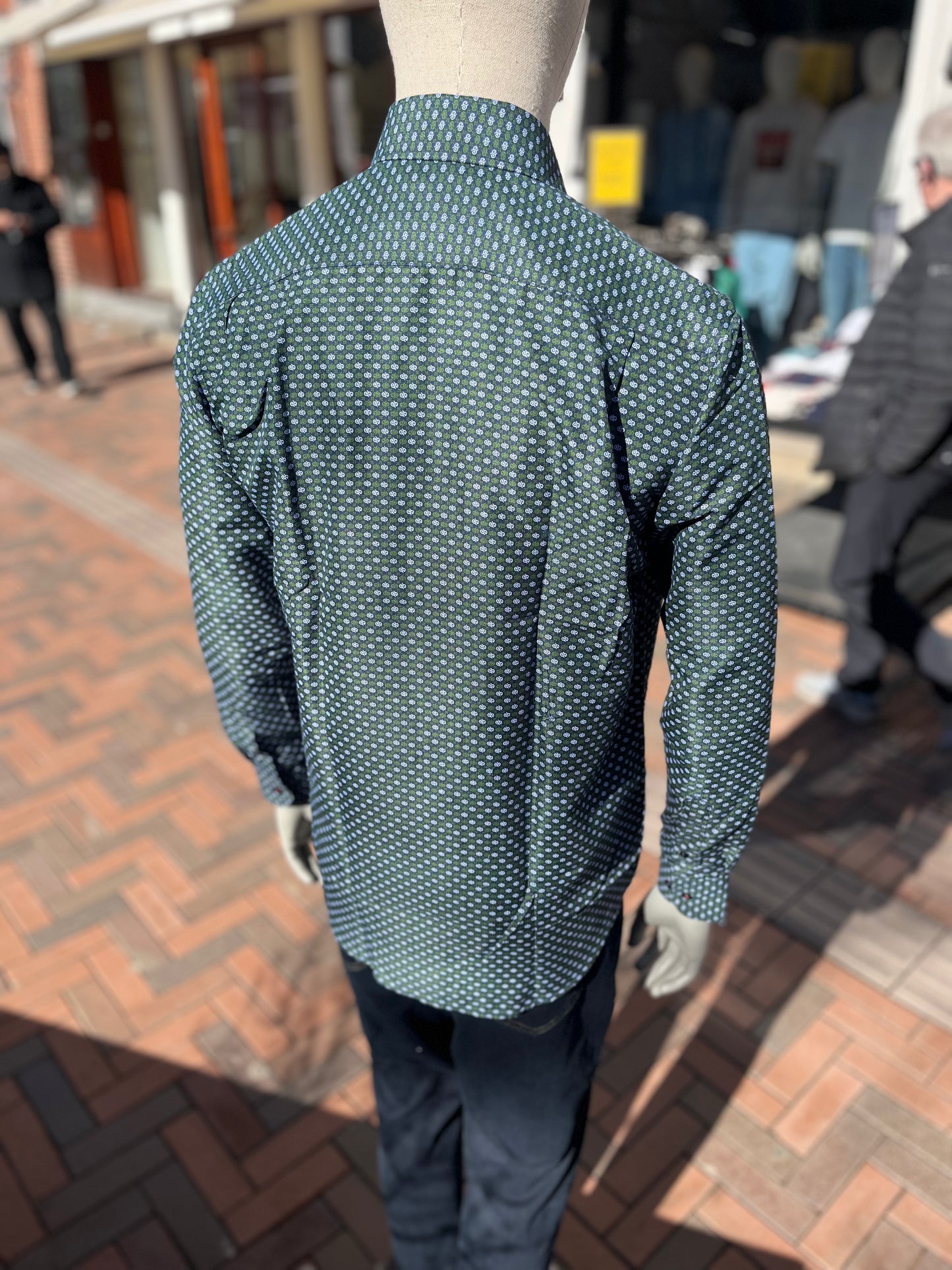 Shirts L/S Green/Navy