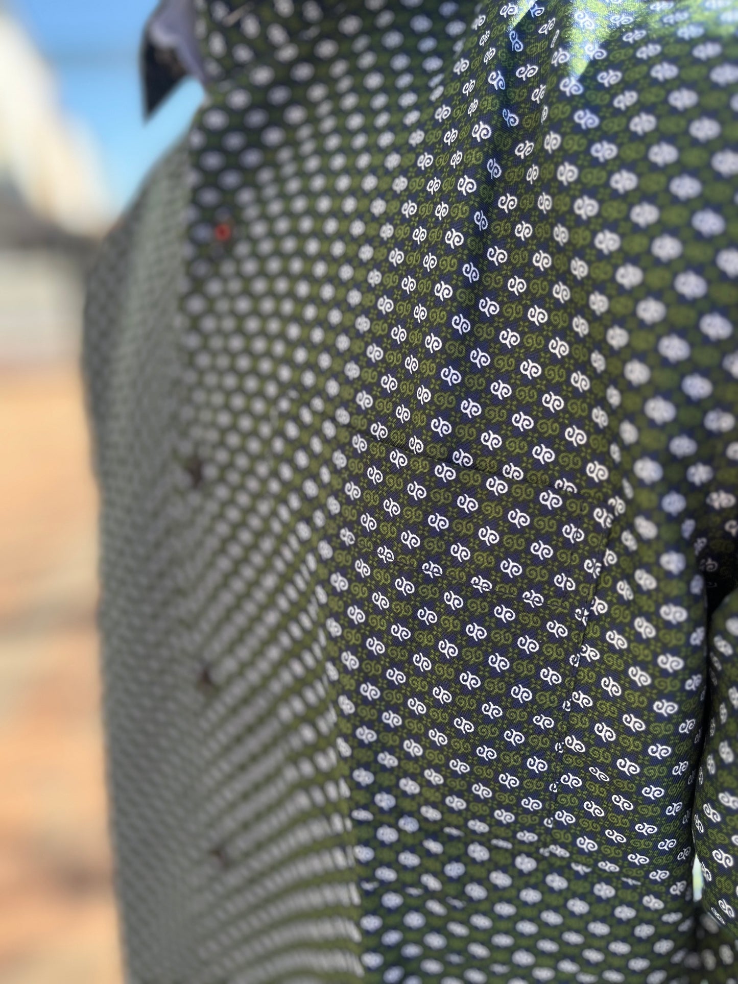 Shirts L/S Green/Navy