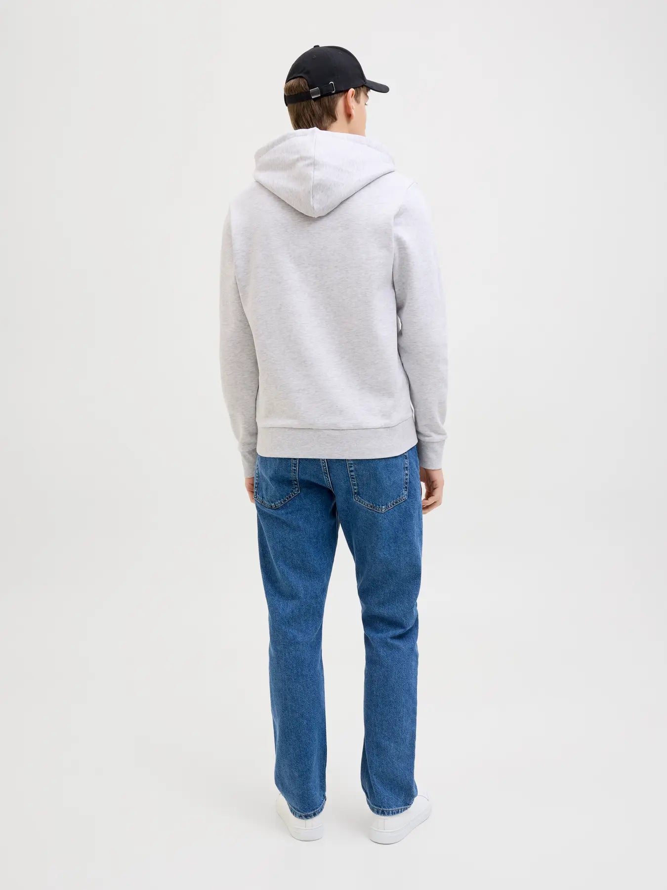 Raven Sweat Hood - White Melange